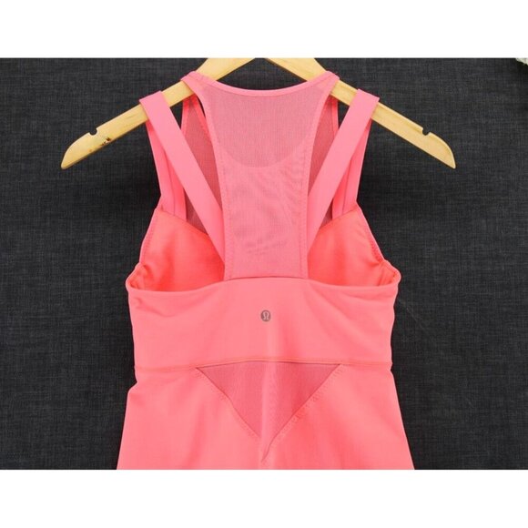 Lululemon Women's Running In The City Tank Mesh Pullover Grapefruit Sz 4 - Picture 4 of 7
